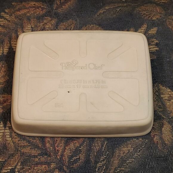 Pampered Chef Small Ridge Baker Stoneware #1 - Picture 2 of 3